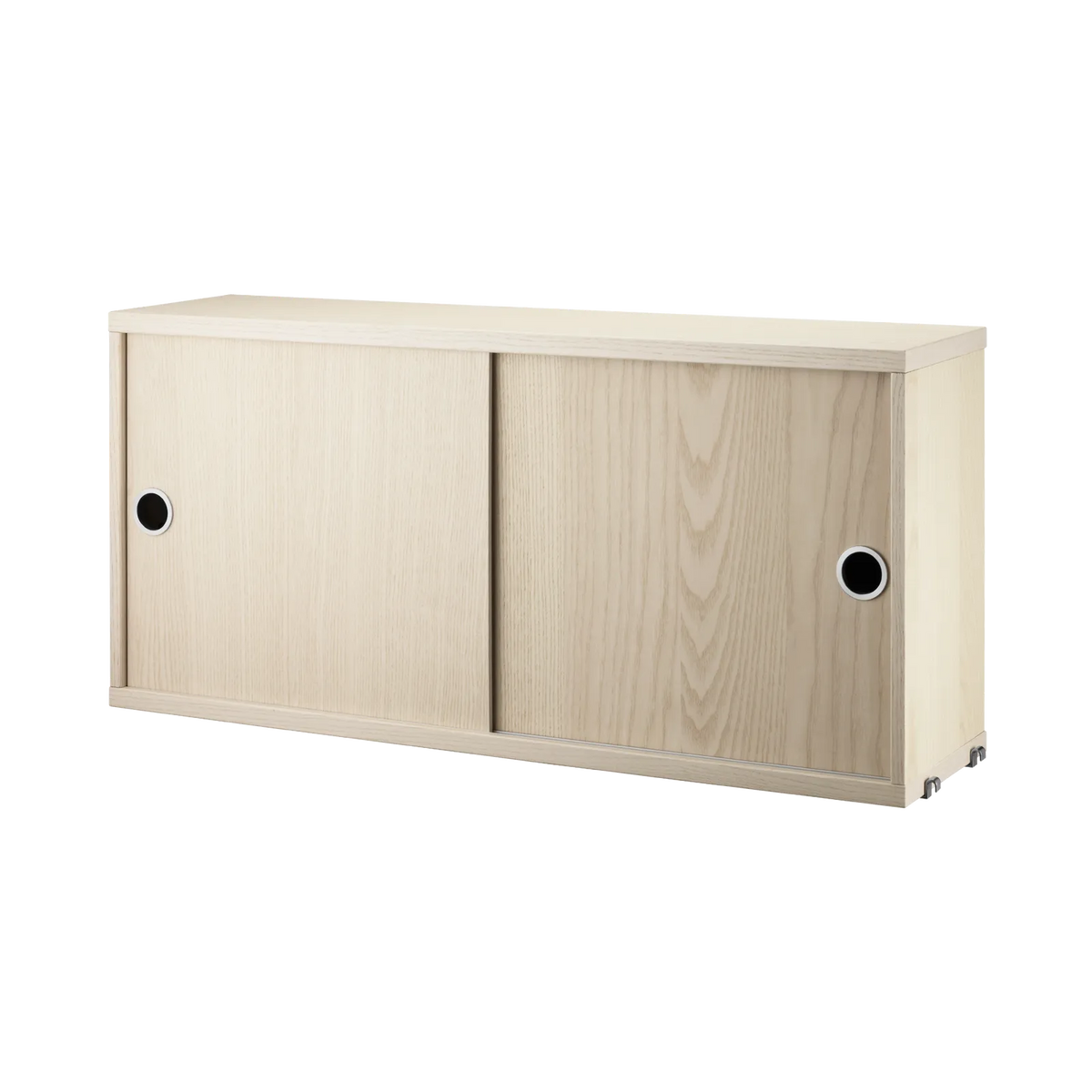 String Furniture Schrank mit Schiebetüren B78 x T20 x H37, Esche