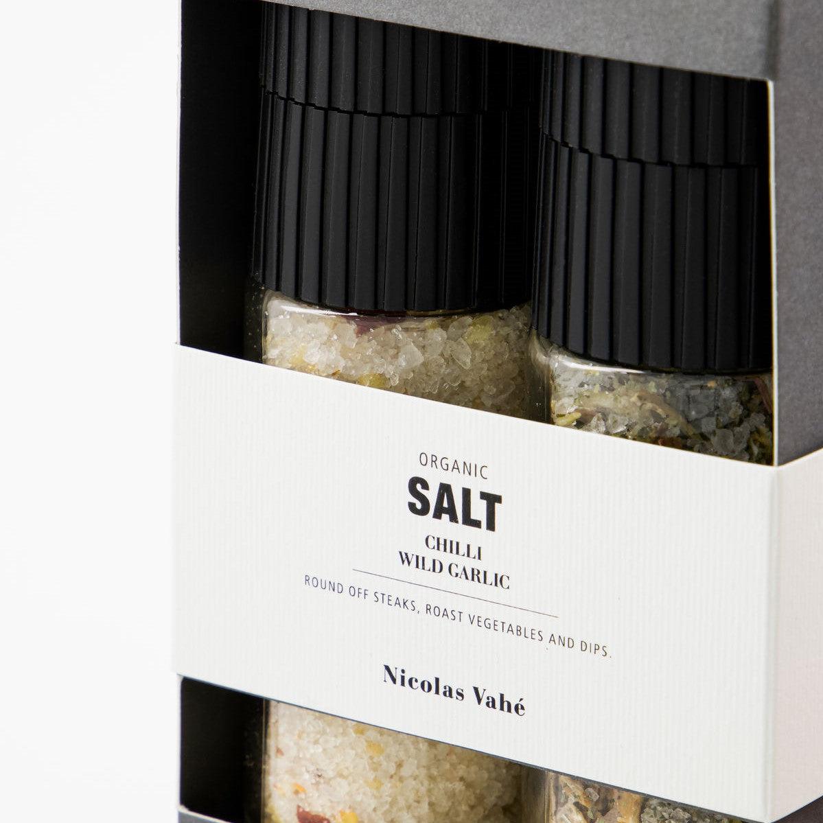 Nicolas Vahé Geschenkbox ORGANIC CHILLI & WILD GARLIC Gewürze 2er Set 120g 80g
