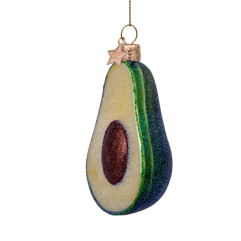 Vondels Christbaumschmuck GREEN AVOCADO Glas grün | 9cm