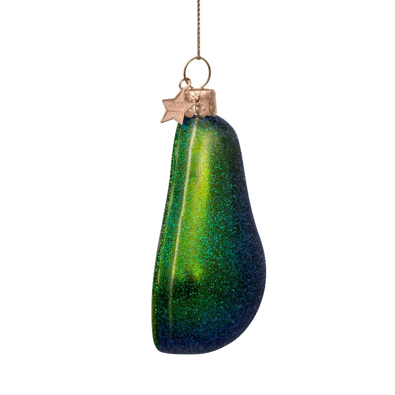 Vondels Christbaumschmuck GREEN AVOCADO Glas grün | 9cm