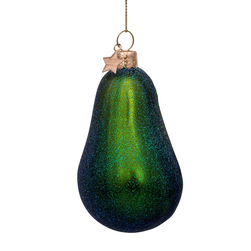 Vondels Christbaumschmuck GREEN AVOCADO Glas grün | 9cm