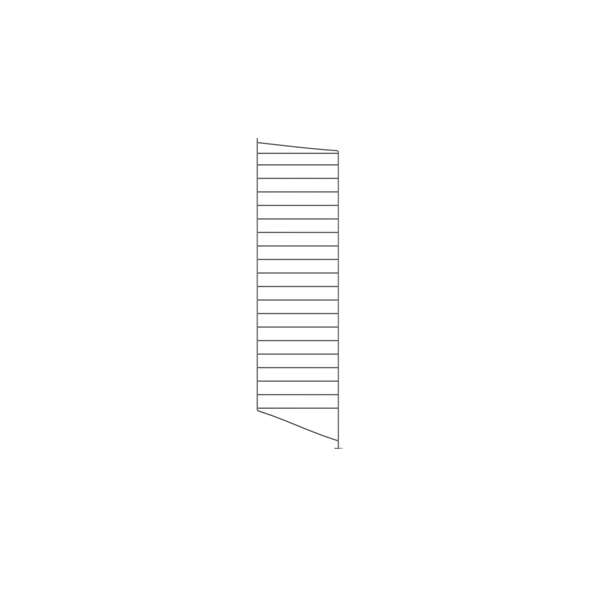 String Furniture Bodenleiter T30 x H115, Dunkelgrau, 1er Pack