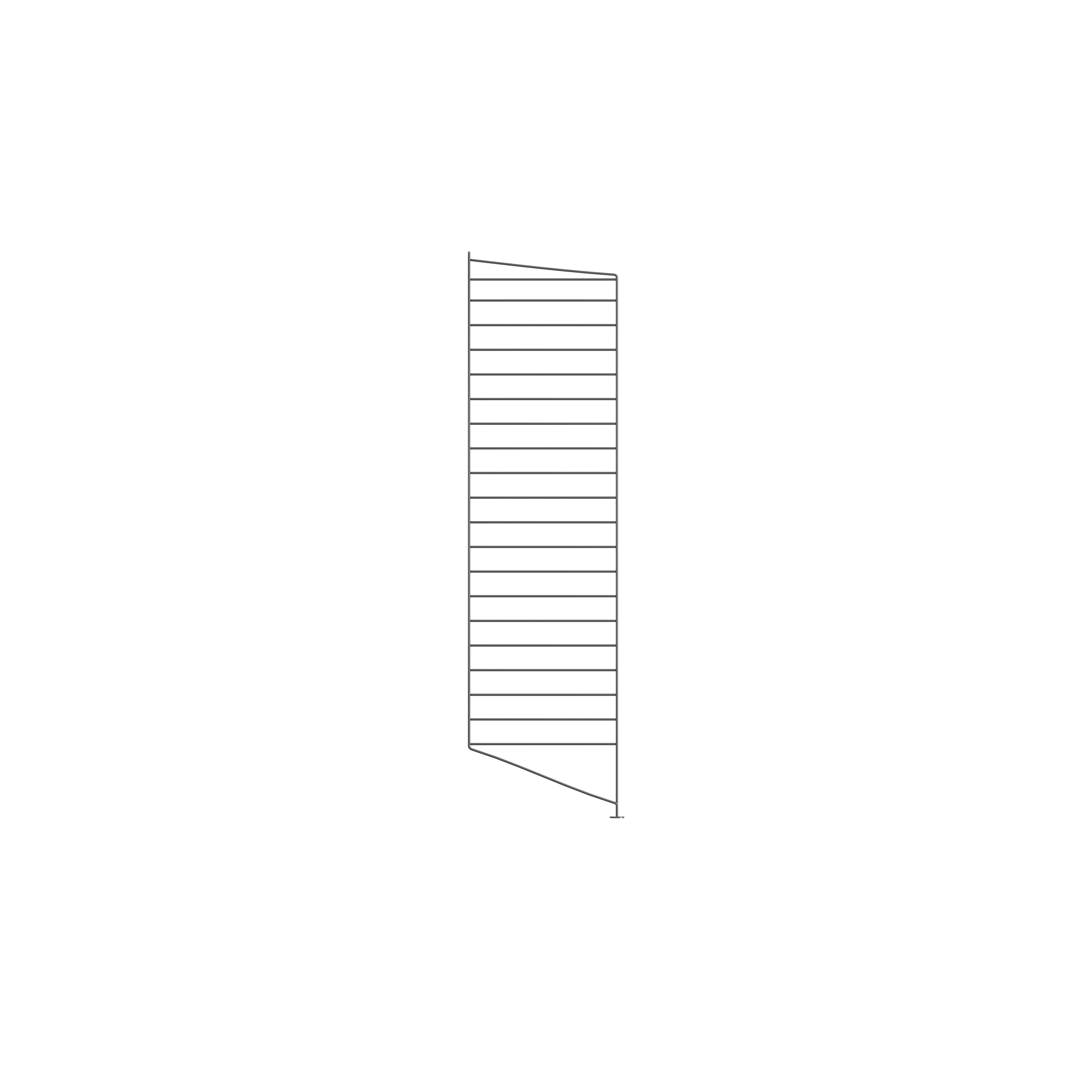 String Furniture Bodenleiter T30 x H115, Dunkelgrau, 2er Pack