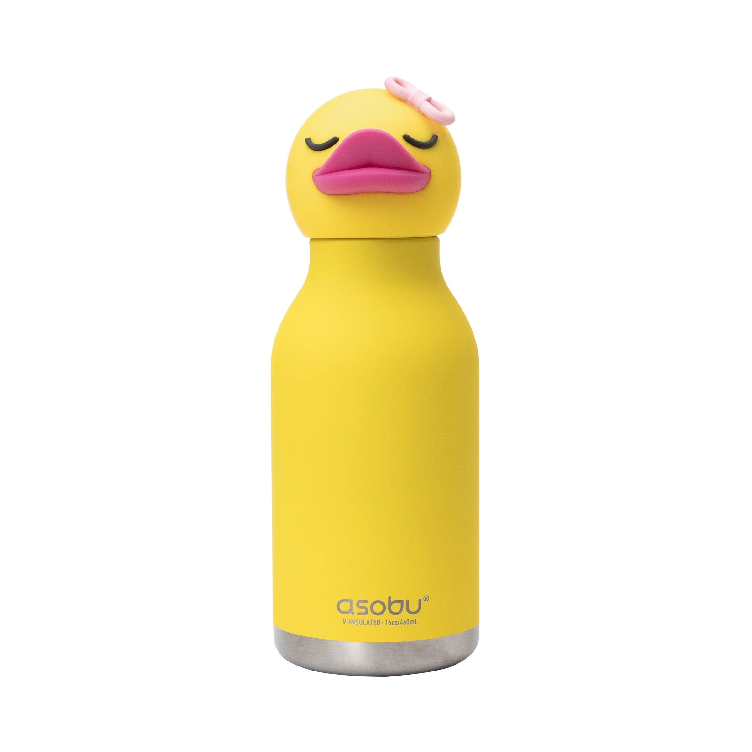 Asobu® Kindertrinkflasche BESTIE mit Strohhalm 460ml - ENTE