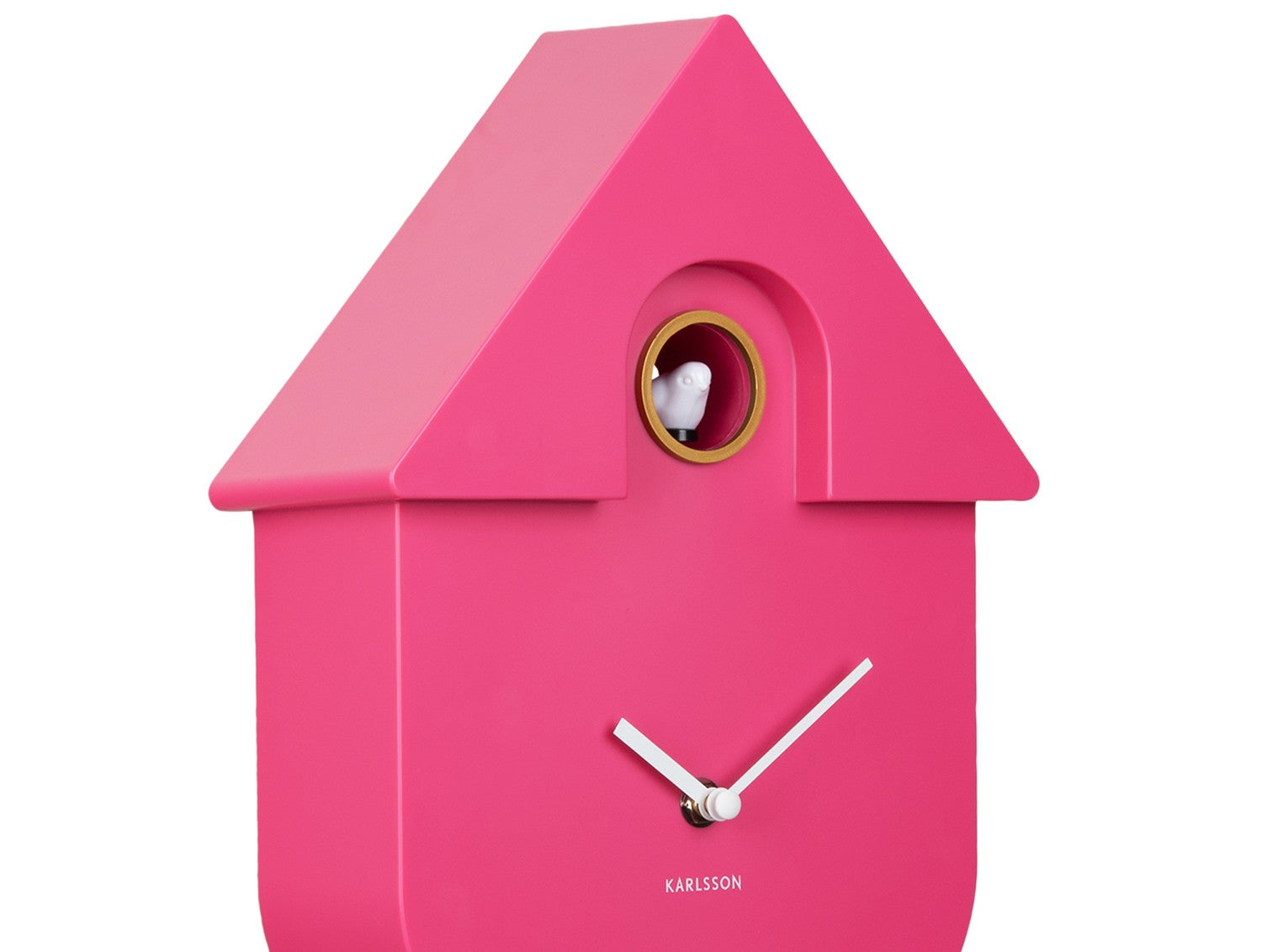 Karlsson Kuckucksuhr MODERN CUCKOO bright pink | 8,5x21,5x41 cm