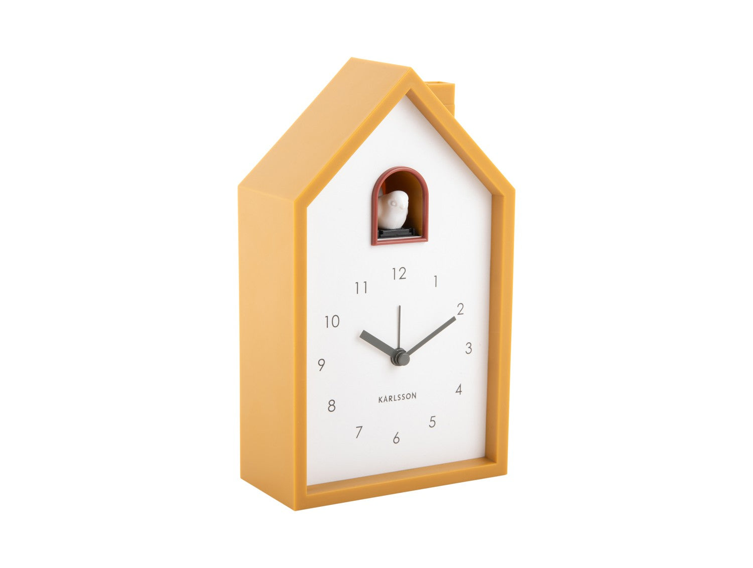 Karlsson Kuckucksuhr Wecker MODERN CUCKOO ochre yellow | 6x12x20 cm