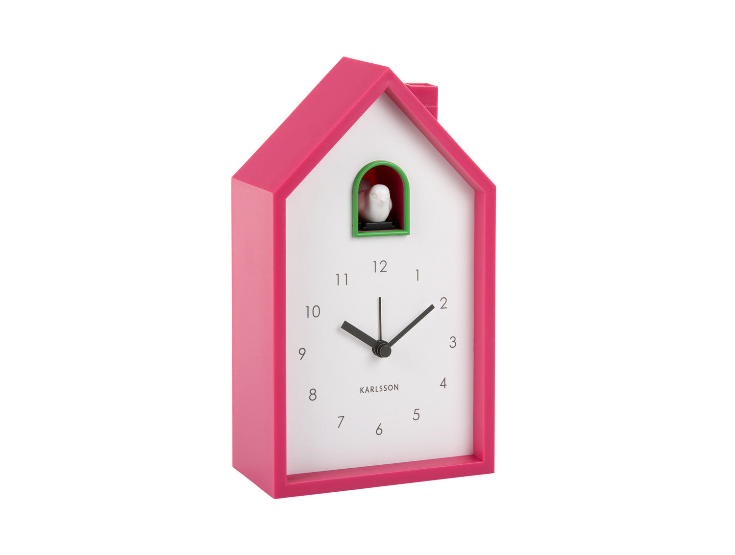 Karlsson Kuckucksuhr Wecker MODERN CUCKOO bright pink | 6x12x20 cm