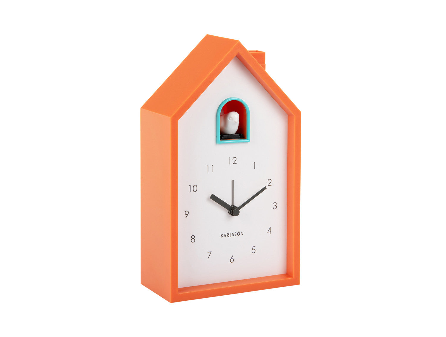 Karlsson Kuckucksuhr Wecker MODERN CUCKOO bright orange | 6x12x20 cm