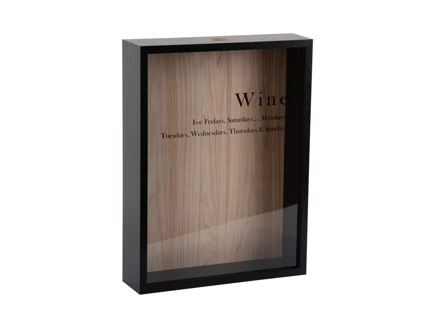 Present Time Wein-Box MOMENTUM schwarz | 8x30x40 cm