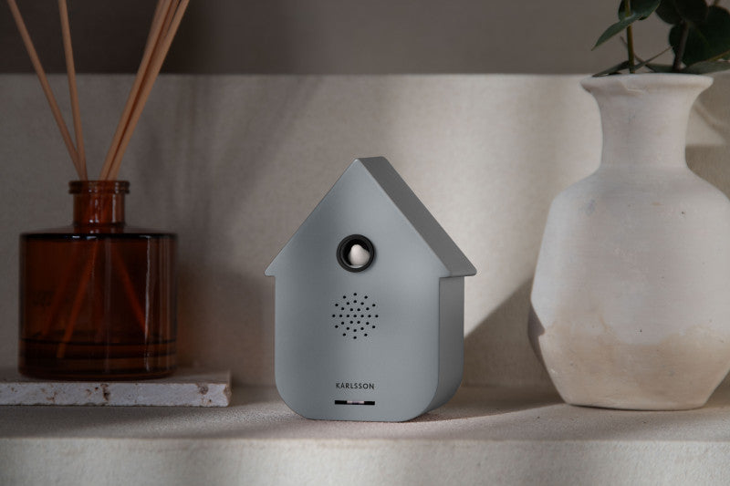 Karlsson Sound BOX MODERN CUCKOO grau | 7,5x11,5x5cm