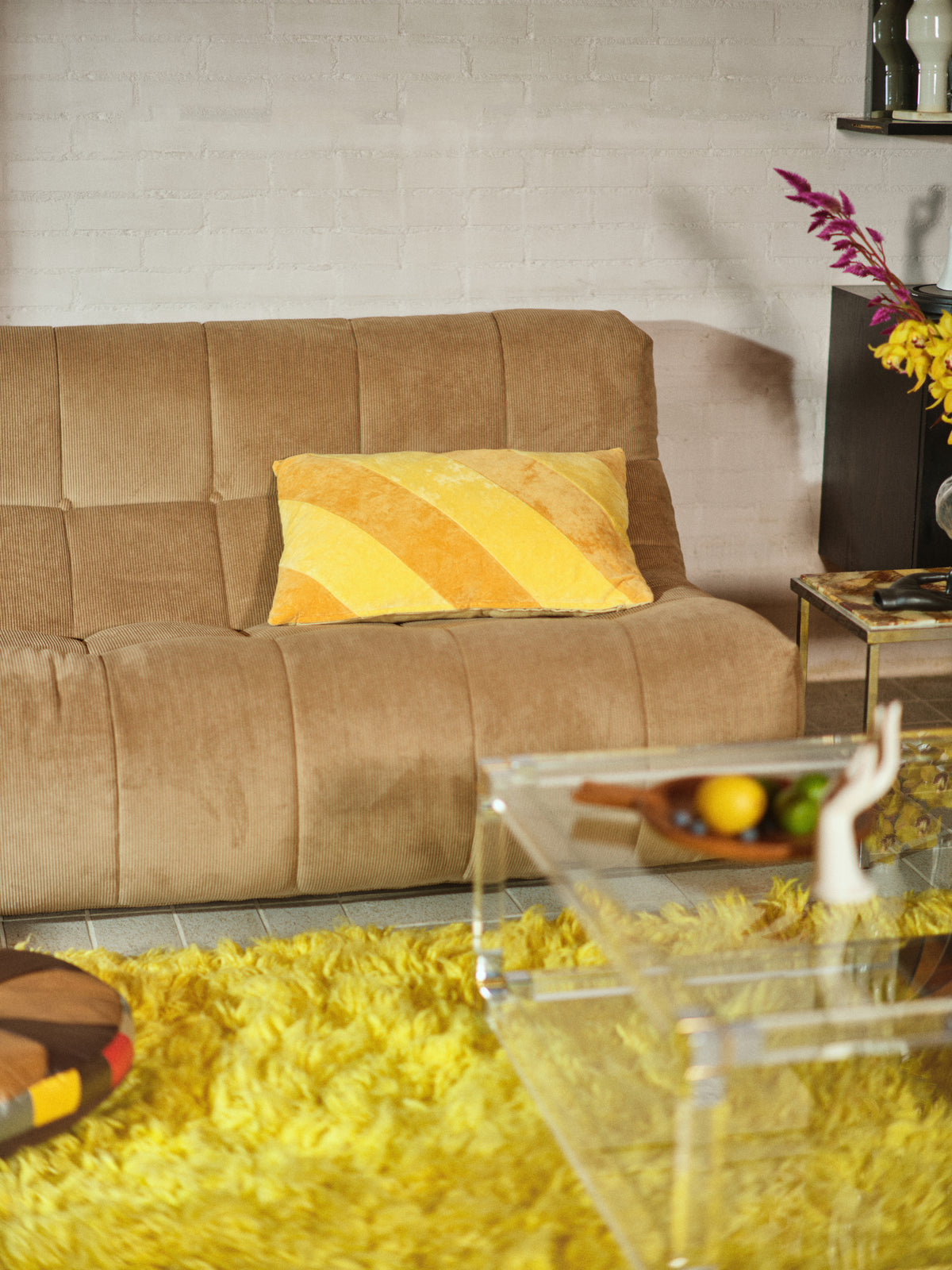 Hkliving LAZY LOUNGE BENCH Cordsamt braun