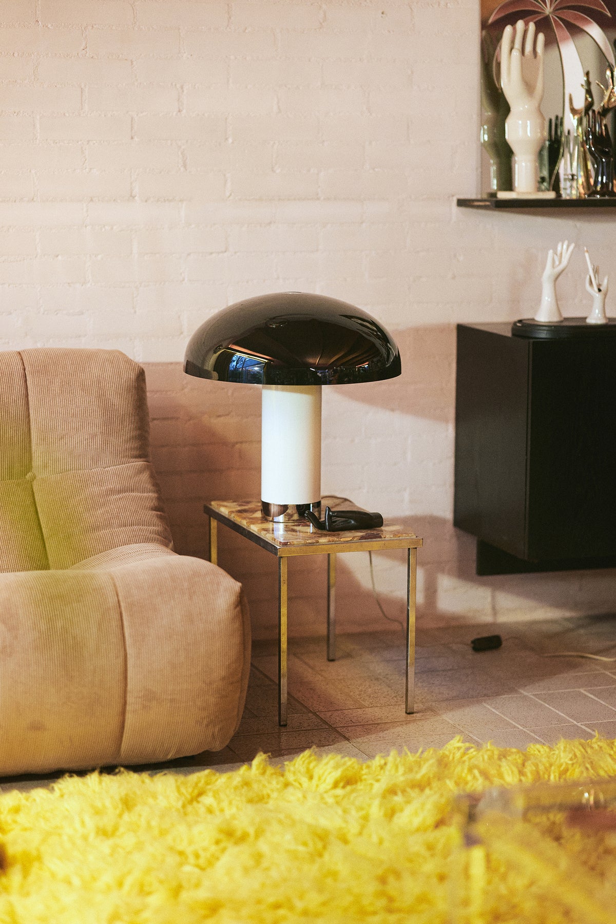 Hkliving LAZY LOUNGE CHAIR Cordsamt braun