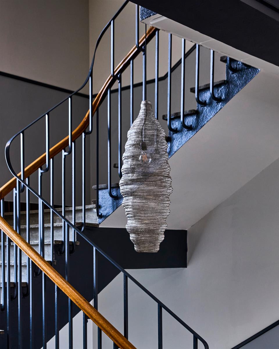 House Doctor Lampe MESH gebürstetes silber | 100cm