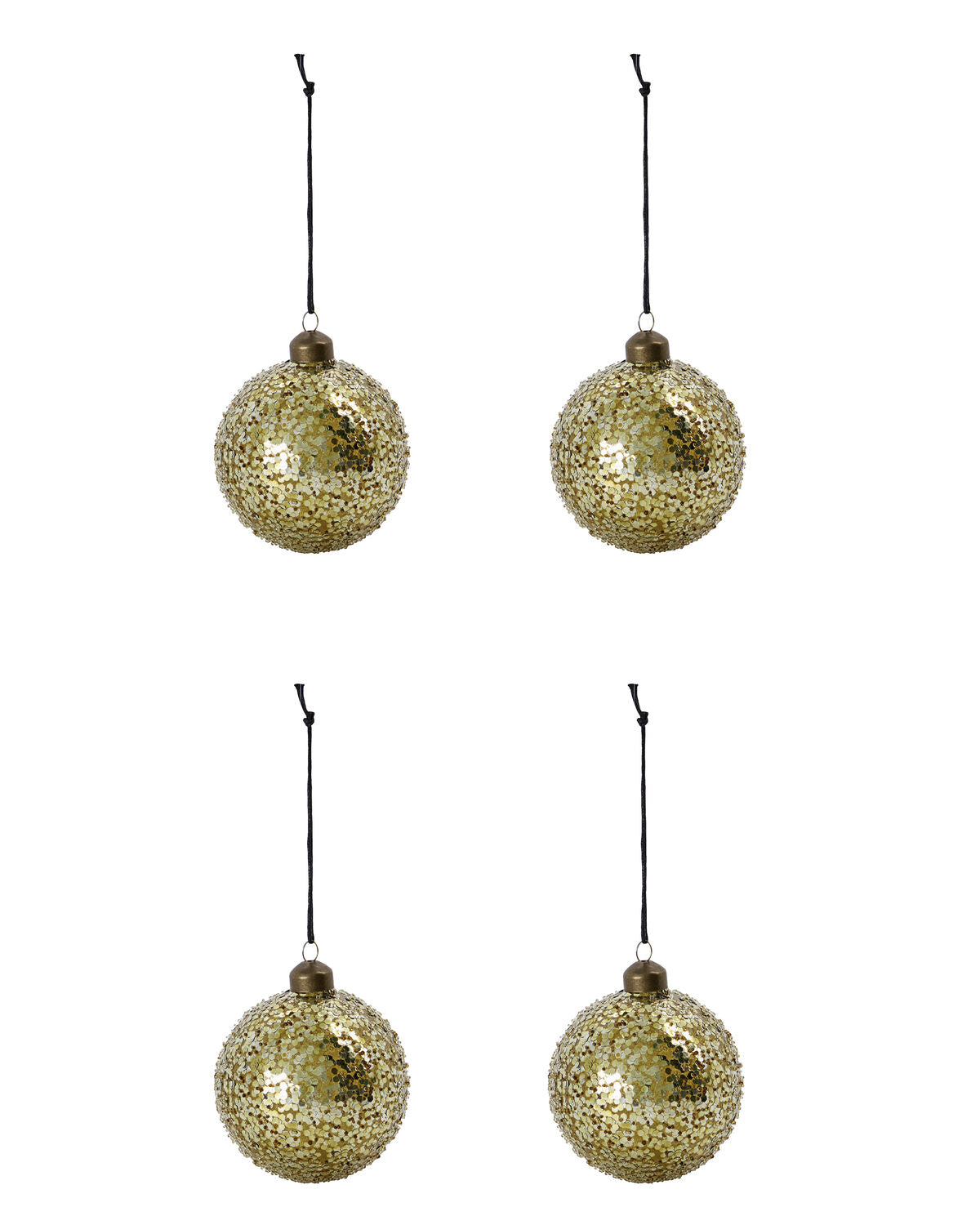 House Doctor Weihnachtskugel CHOSEN gold 4er Set | Ø 8cm