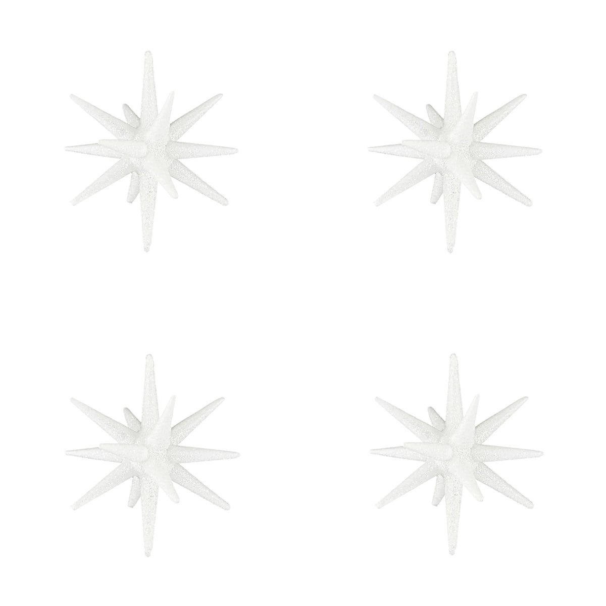 House Doctor Ornamente SPIKE KLEIN 4er Set weiß | Ø 7,5 cm