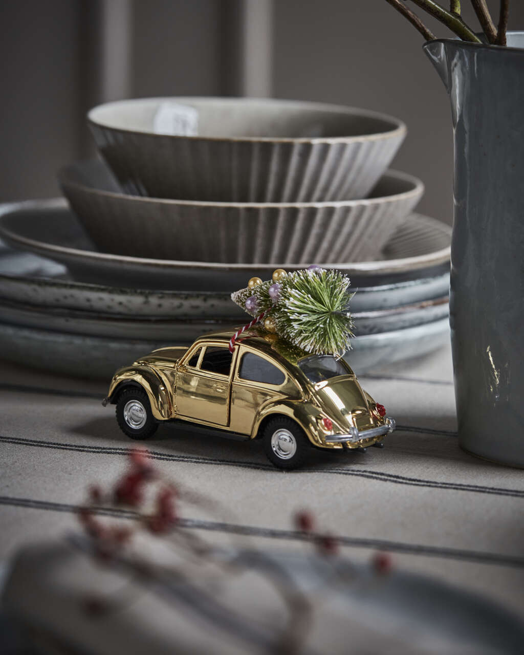 House Doctor Dekoration XMAS CAR gold | 5x8x12,5 cm