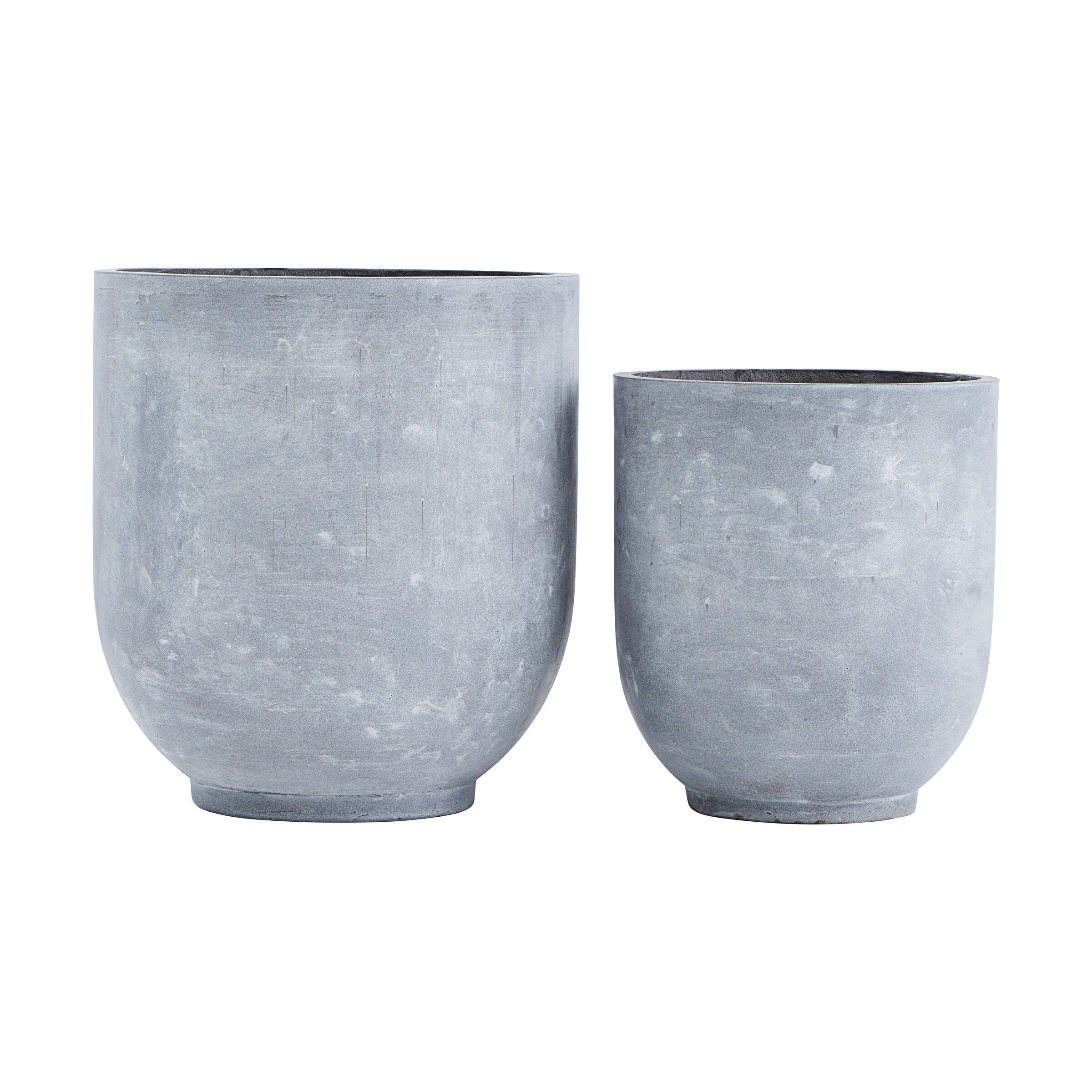 House Doctor Blumentopf 2er Set GARD grau Faserzement