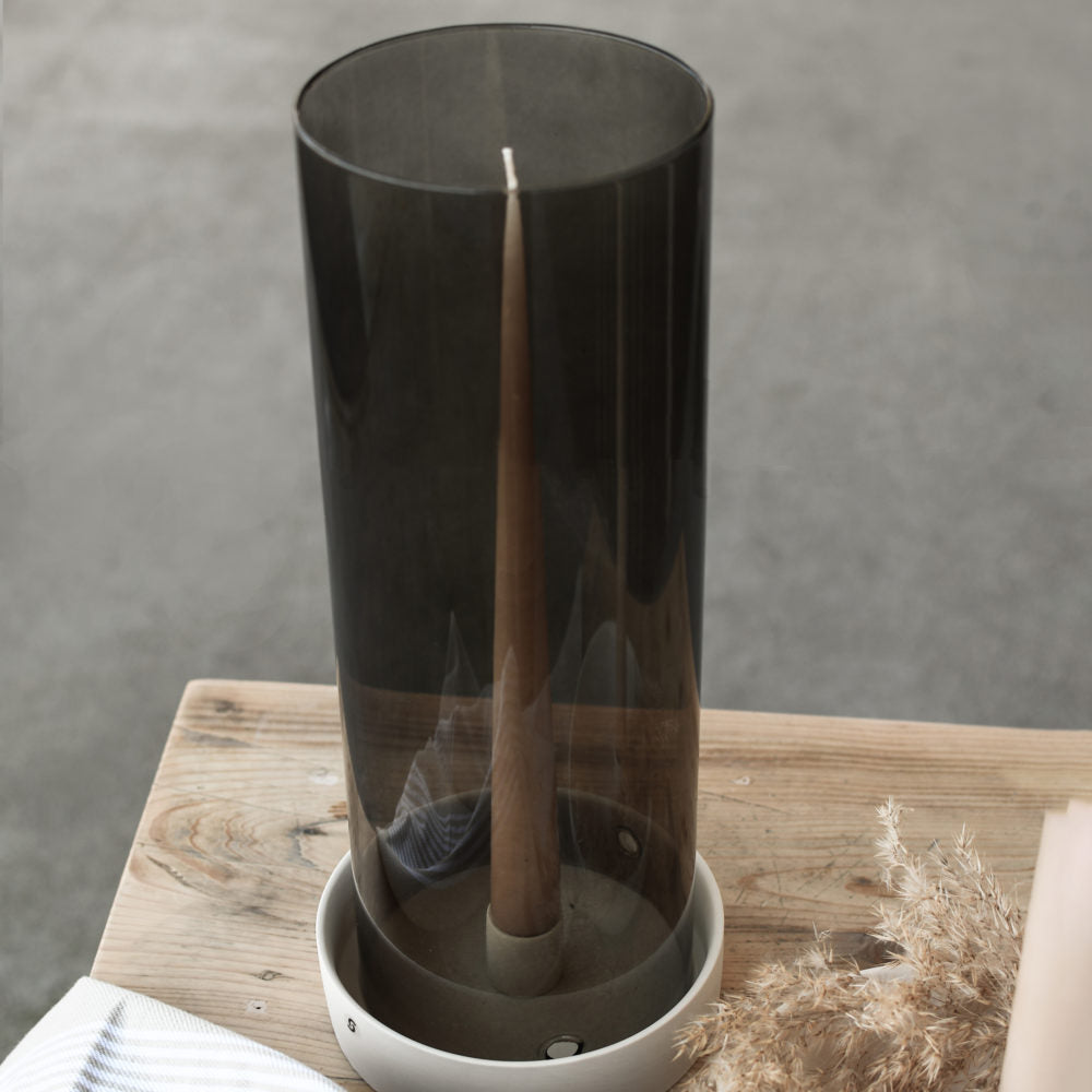 Storefactory Glaszylinder STORM gerade braun | Ø 13x38 cm