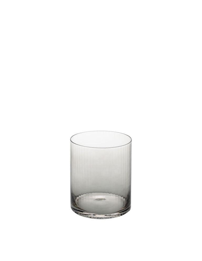 Storefactory Kerzenhalter RAMSJÖ L Glas grau | Ø 10x12 cm
