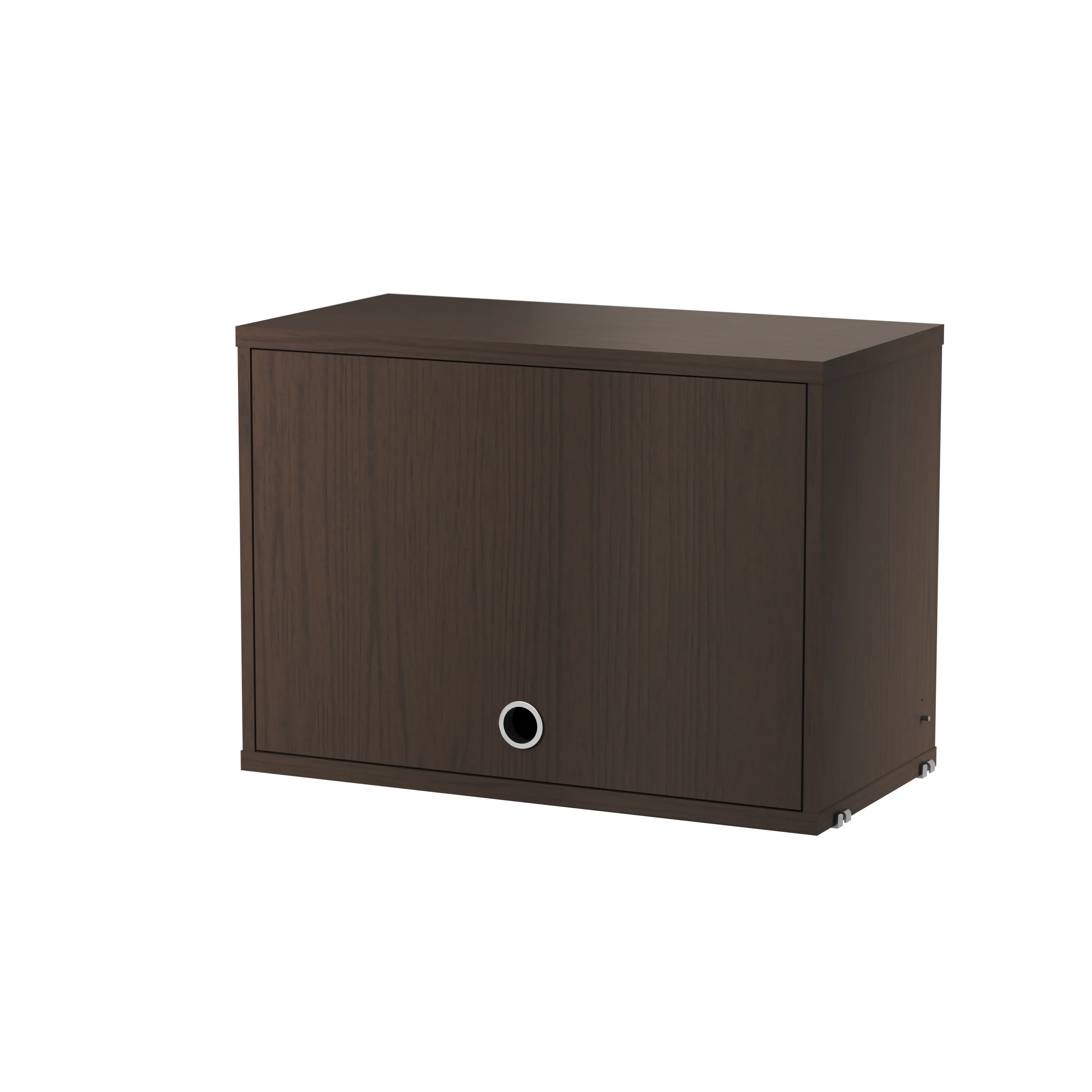 String Furniture Schrank mit Klapptür B58 x T30 x H42, Dunkel gebeizte eiche