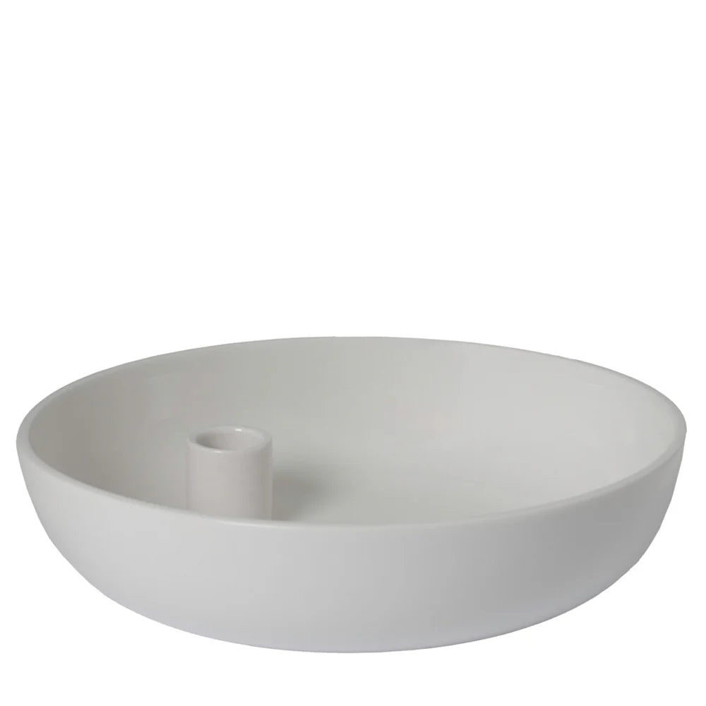 Storefactory Kerzenhalter LIDATORP L weiß glänzend | Ø 21x5 cm