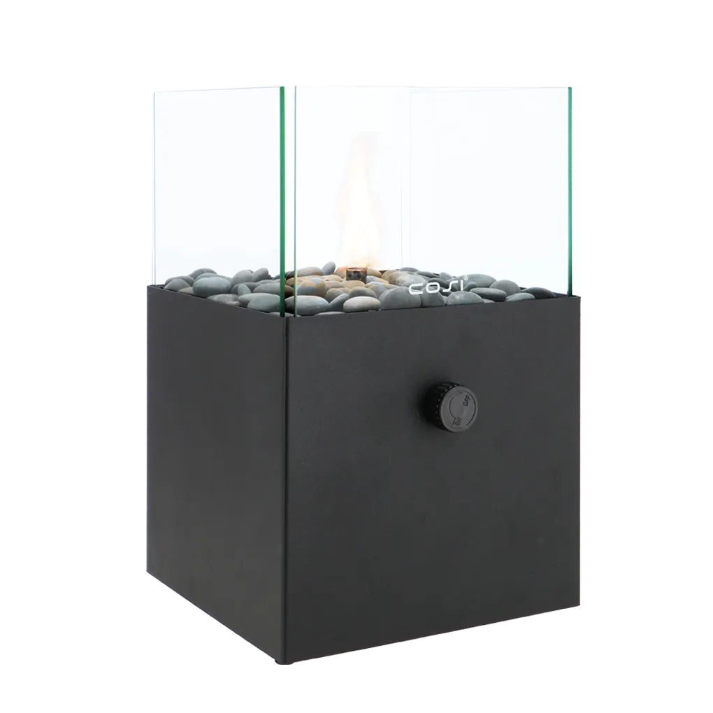 Cosifire Tischfeuer COSISCOOP Square black | Ø 20x32,5cm