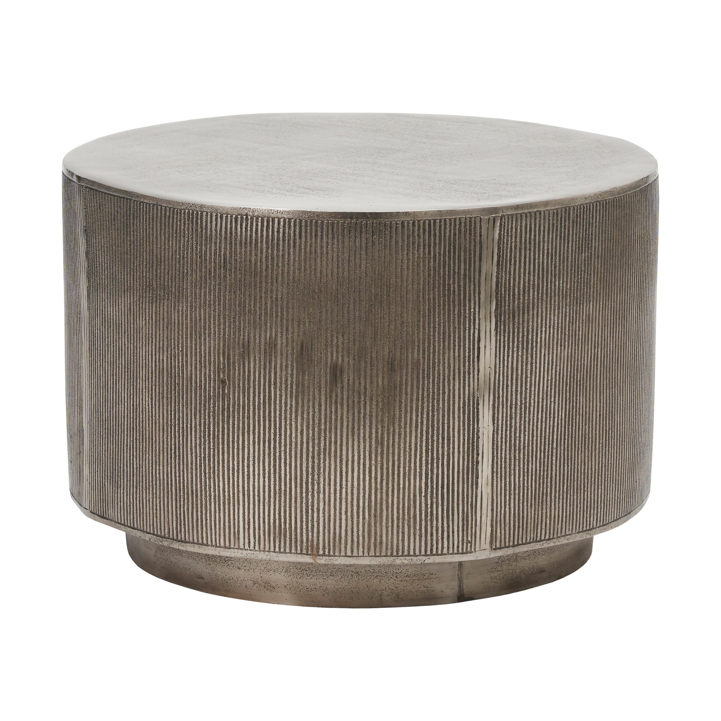 House Doctor Couchtisch ROTA gebürstetes Silber | 50x50x35cm