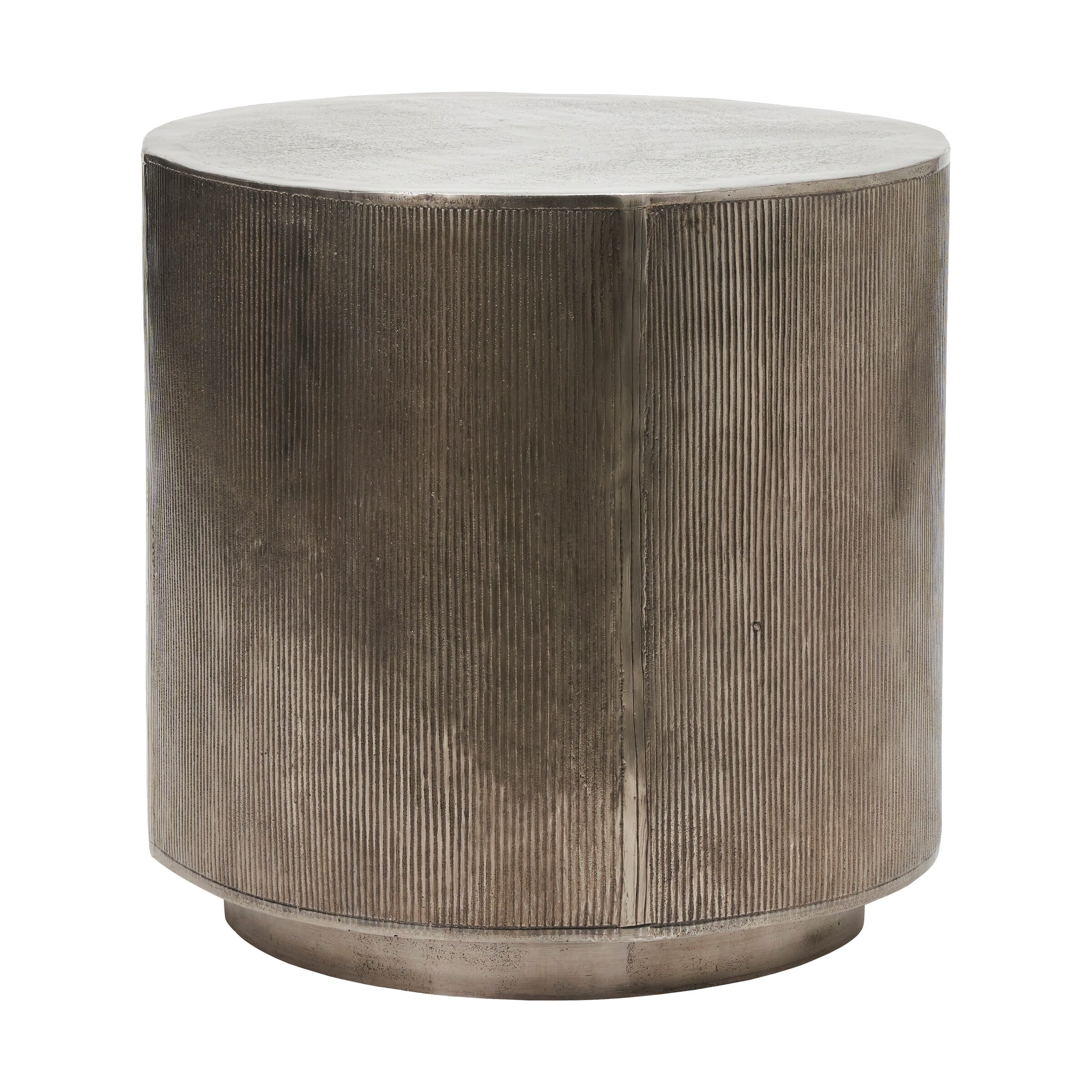 House Doctor Couchtisch ROTA gebürstetes Silber | 50x50x50cm