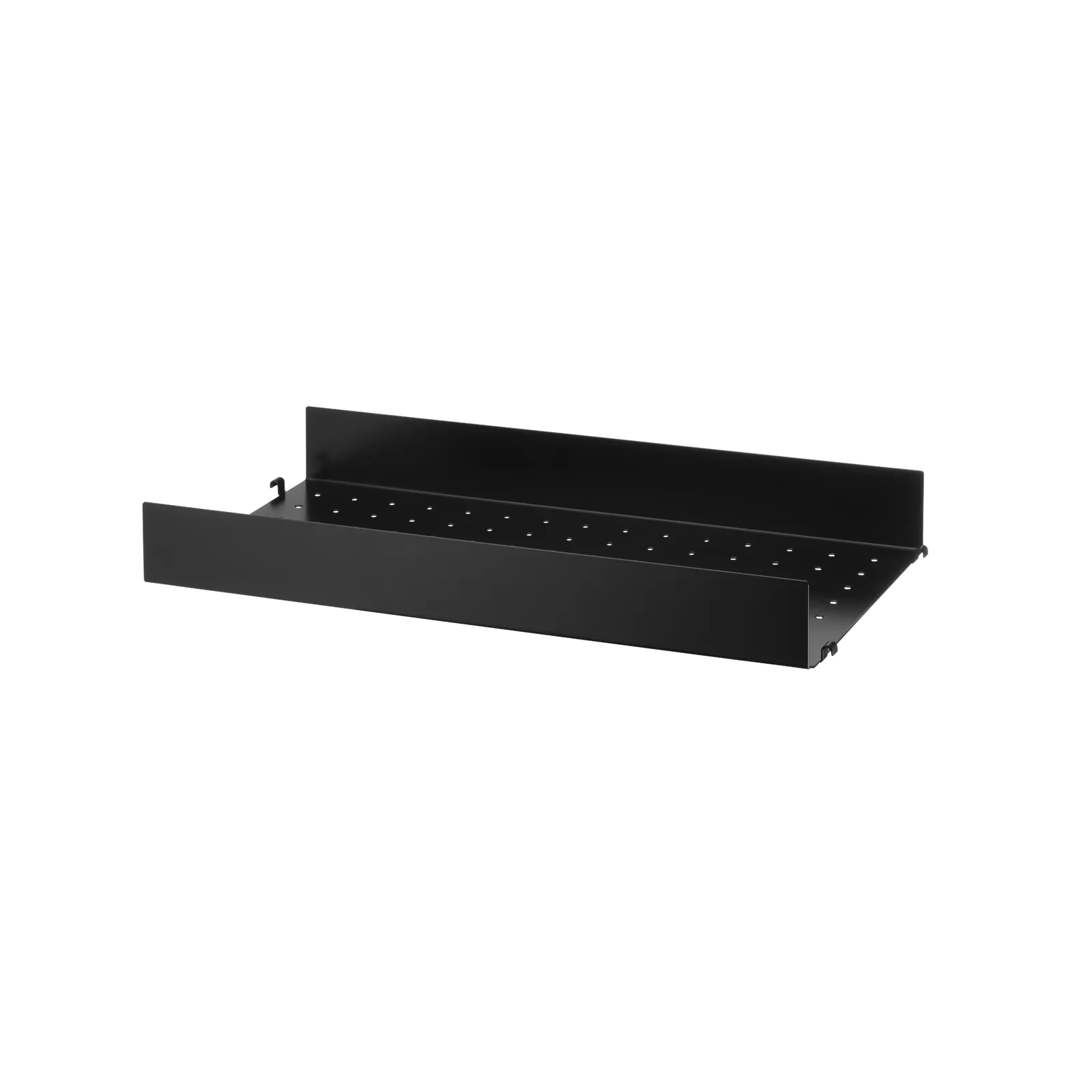 String Furniture Regalboden aus Metall hohe Kante B58 x T30, Schwarz