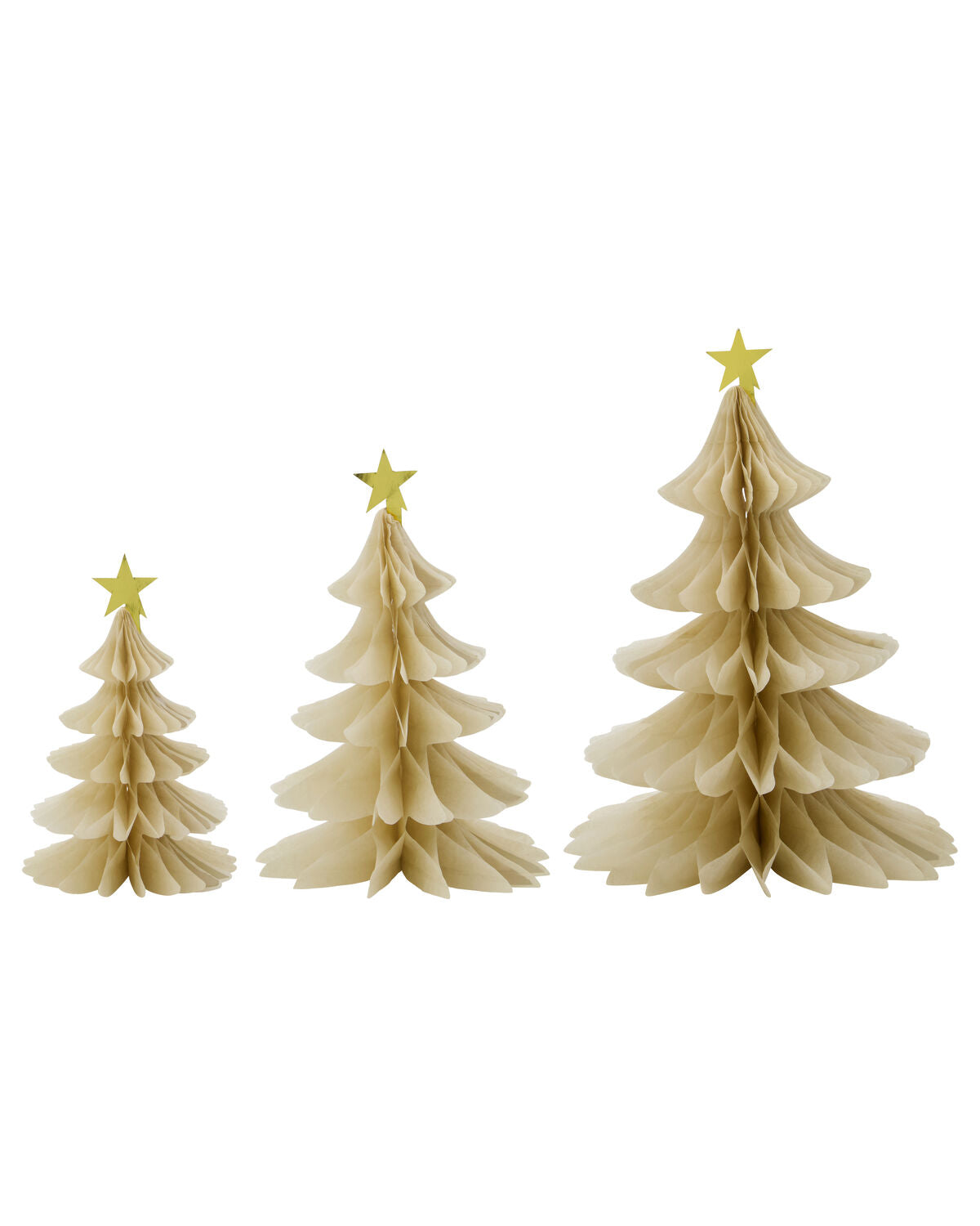House Doctor Weihnachtsbaum TREE 3er Set creme elfenbein