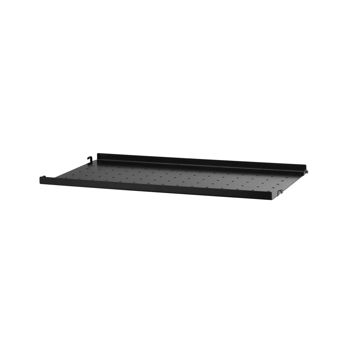 String Furniture Regalboden aus Metall niedrige Kante B58 x T30, Schwarz