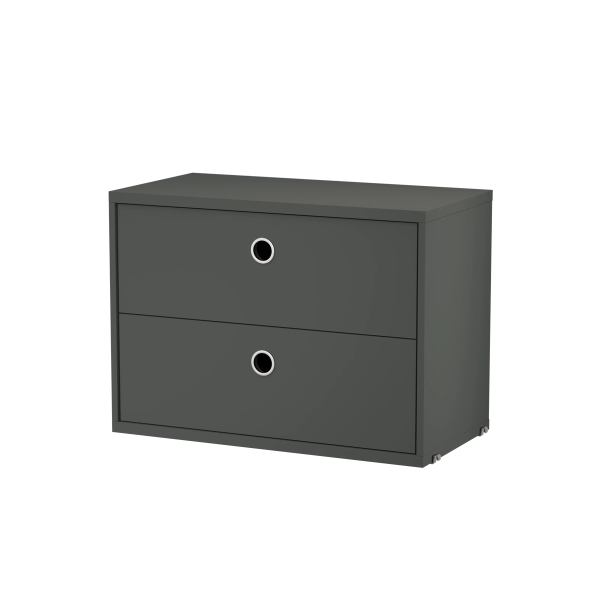 String Furniture Schubladenschrank B58 x T30 x H42, Dunkelgrau