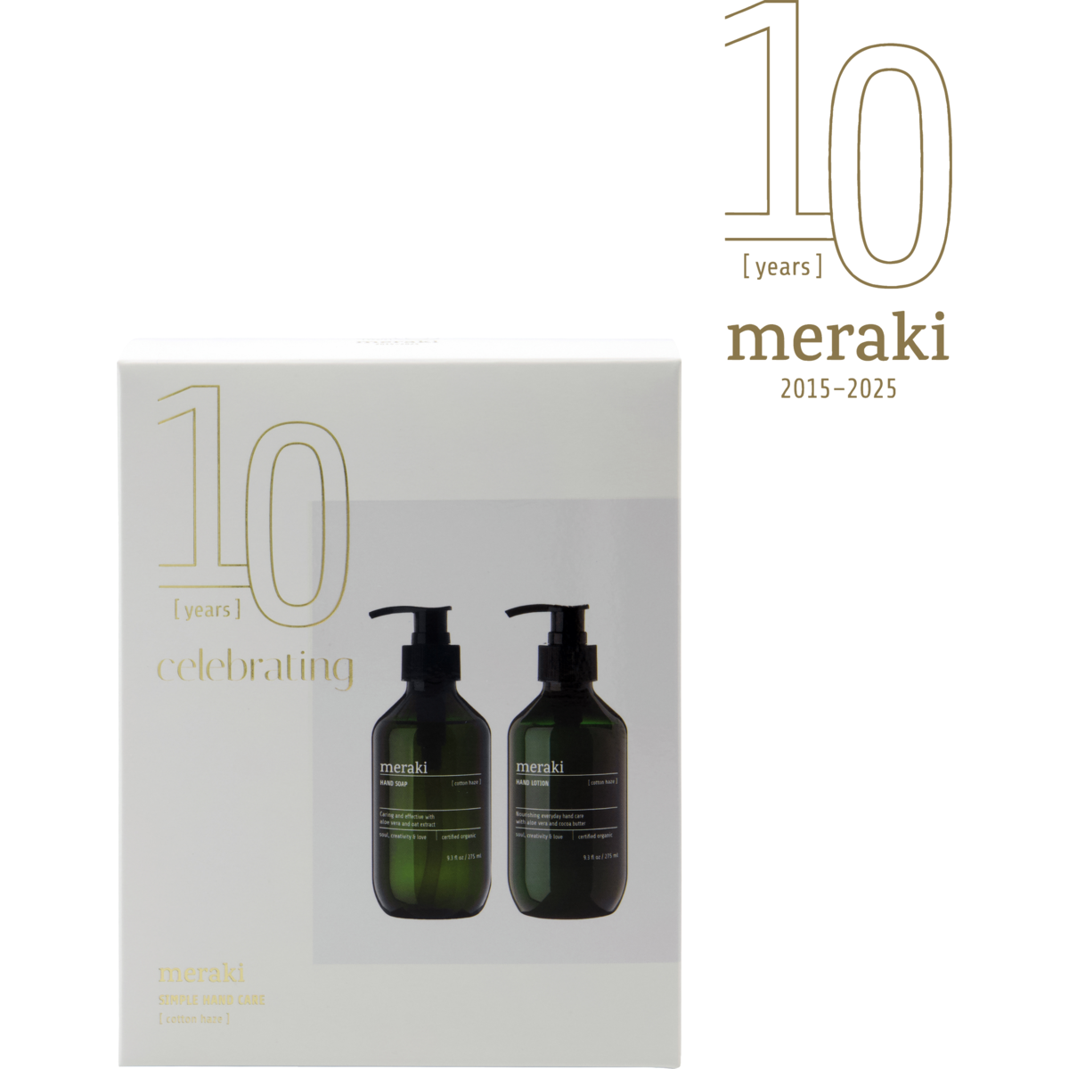 Meraki Geschenkbox COTTON HAZE simple hand care 275 ml