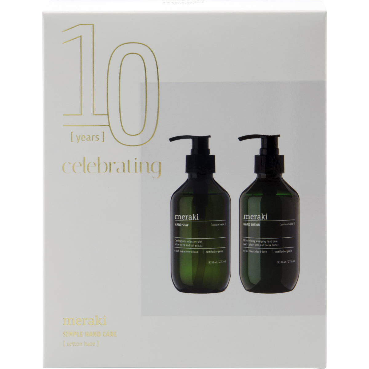 Meraki Geschenkbox COTTON HAZE simple hand care 275 ml
