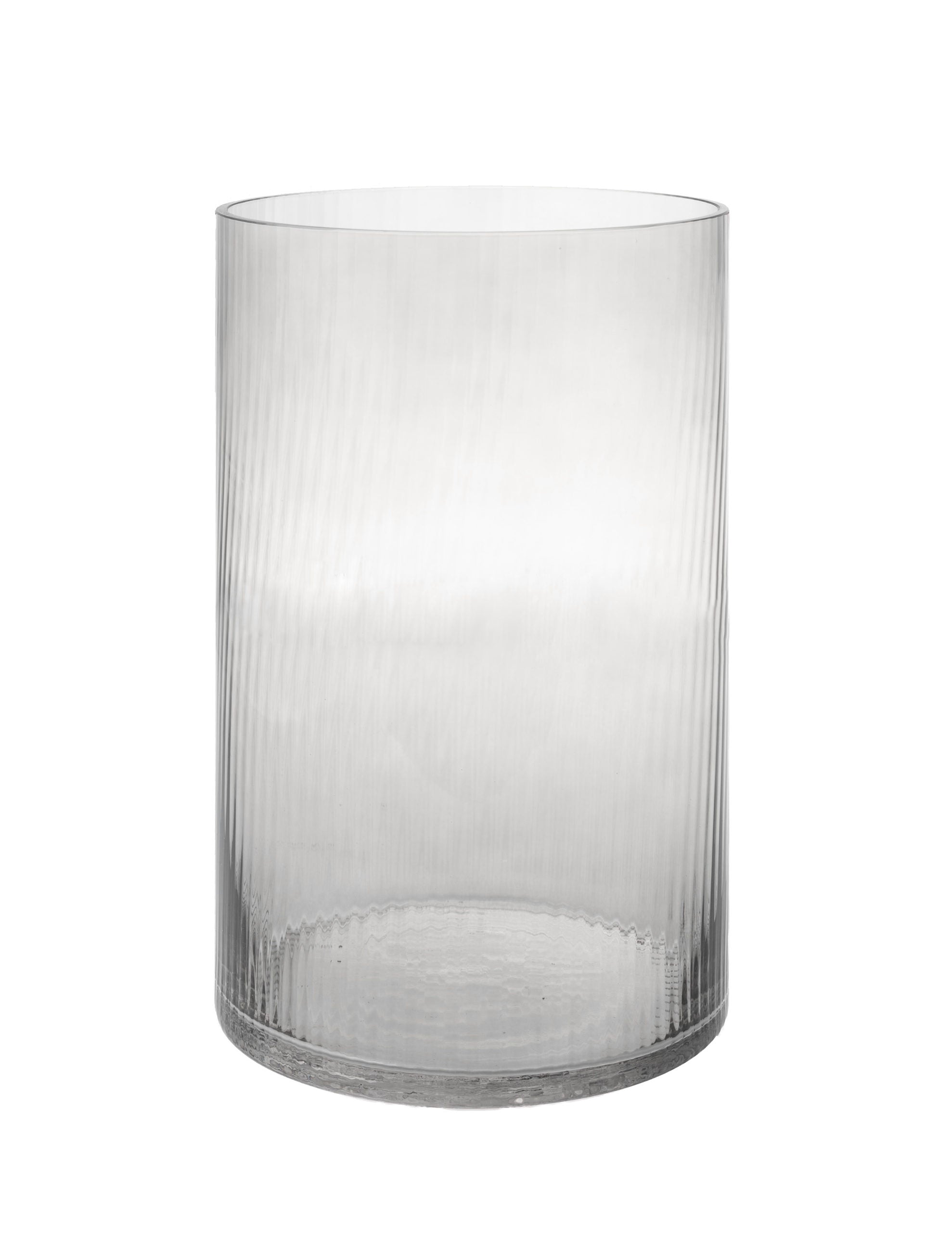 Storefactory Vase Laterne RAMSJÖ L Glas grau | Ø18x30cm