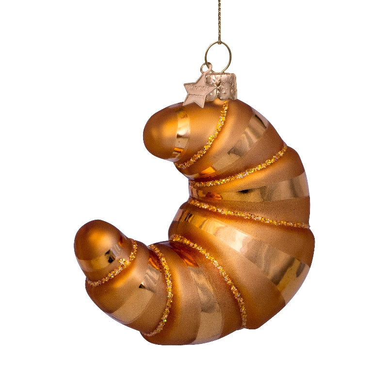 Vondels Christbaumschmuck CROISSANT Glas 10cm