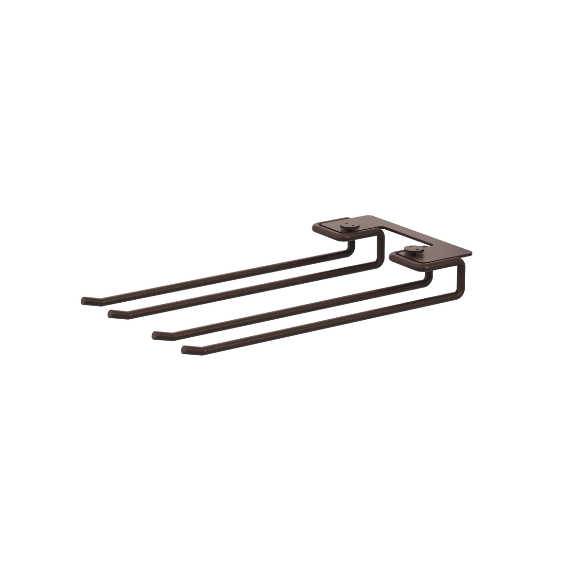 String Furniture Gläserschiene B13.5 x T30, Dunkelbraun, 2er Pack