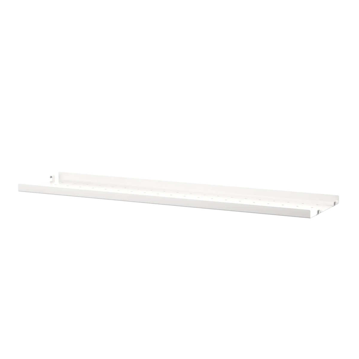 String Furniture Regalboden aus Metall niedrige Kante B78 x T20, Weiß
