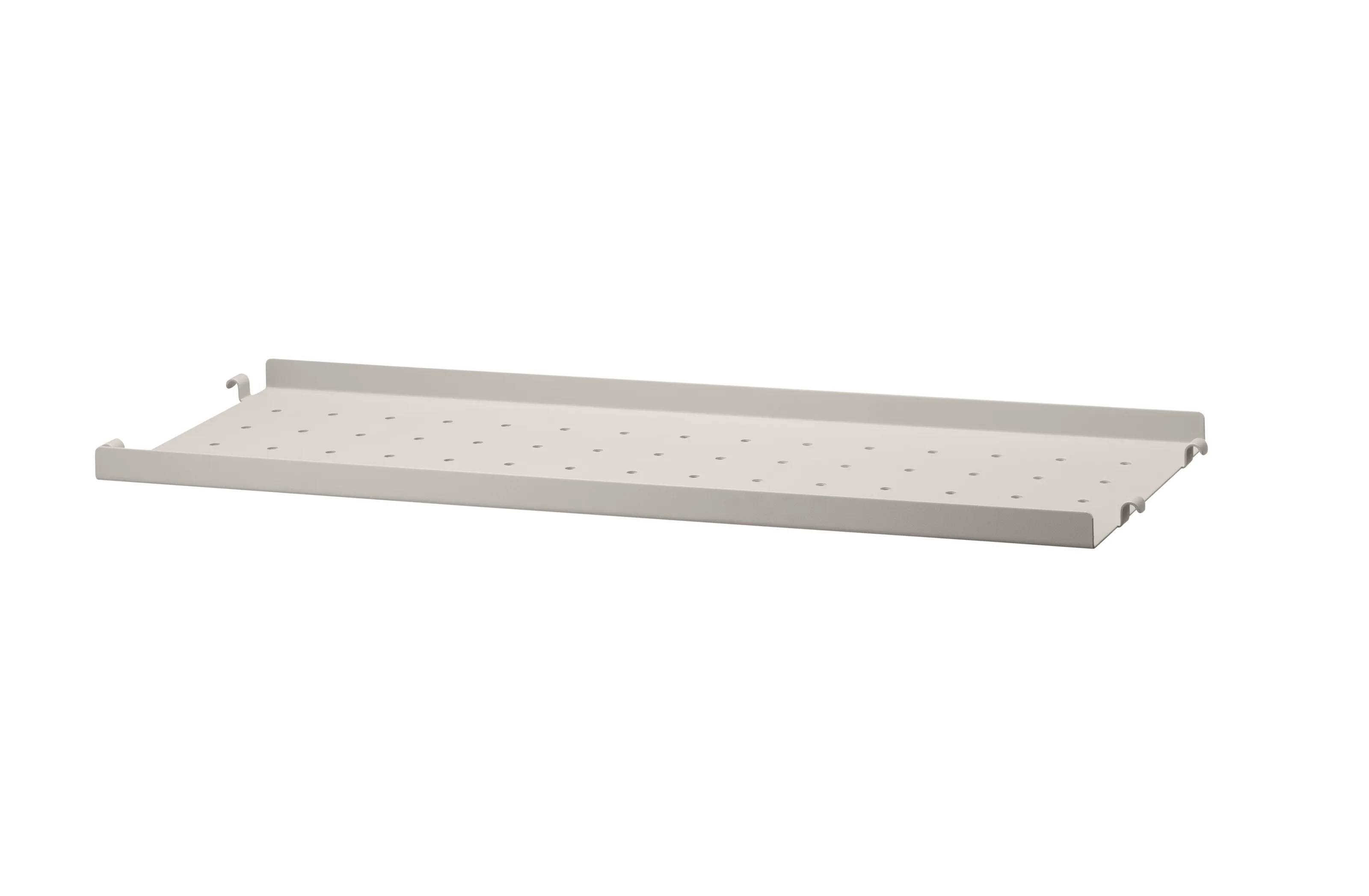 String Furniture Regalboden aus Metall niedrige Kante B58 x T20, Beige