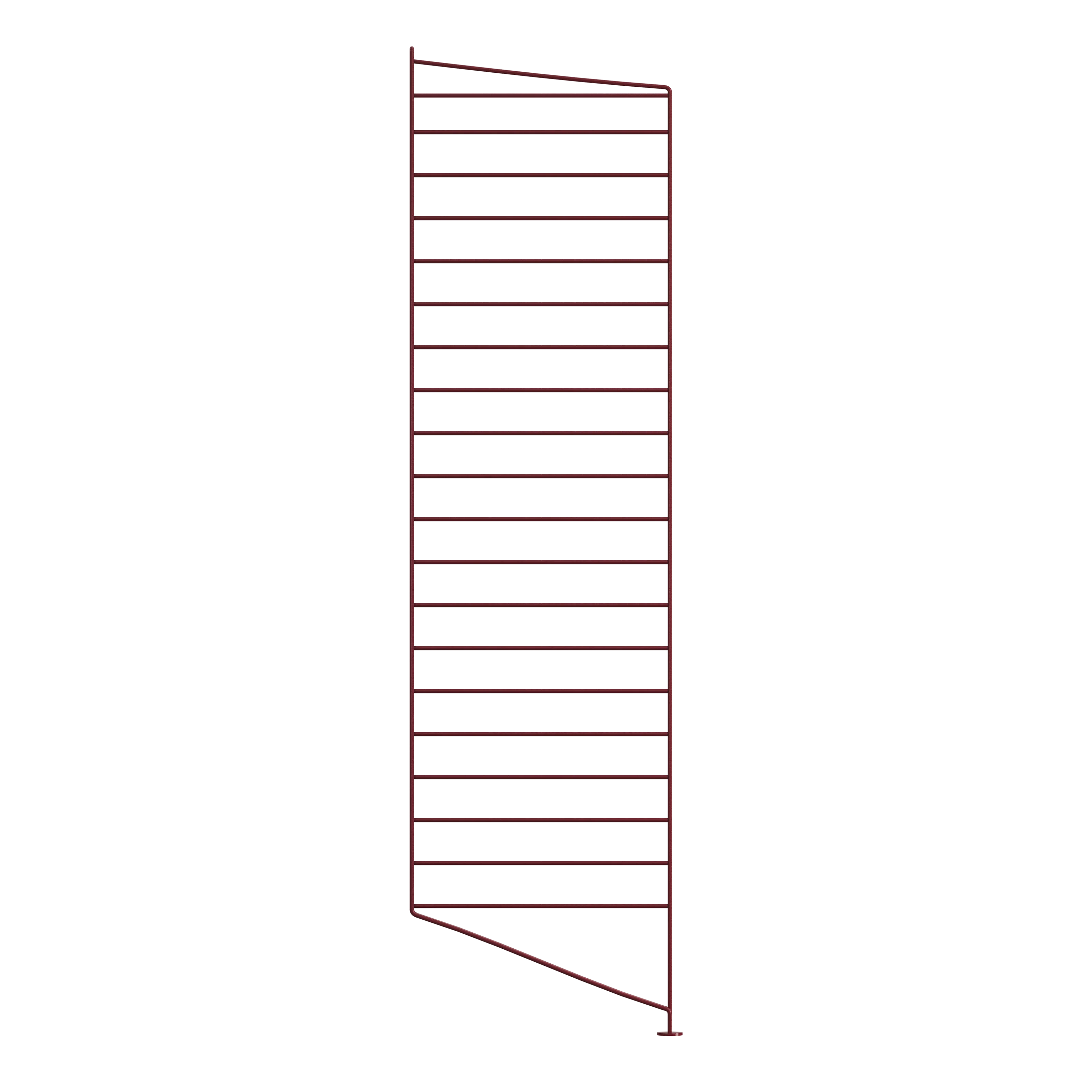 String Furniture Bodenleiter D30 x H115, Dunkelrot, 1er Pack