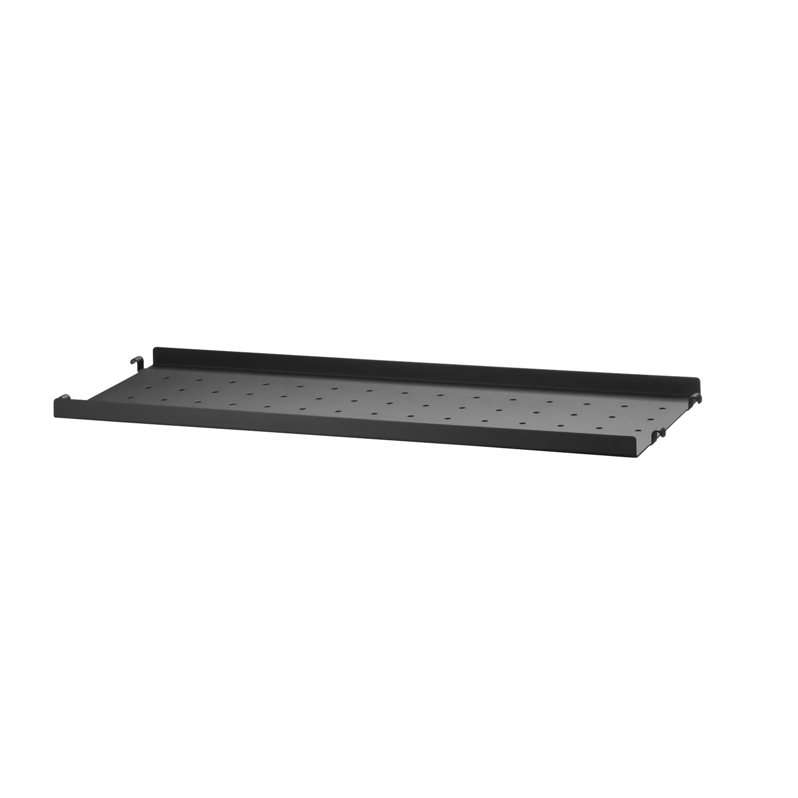 String Furniture Regalboden aus Metall niedrige Kante B58 x T20, Schwarz