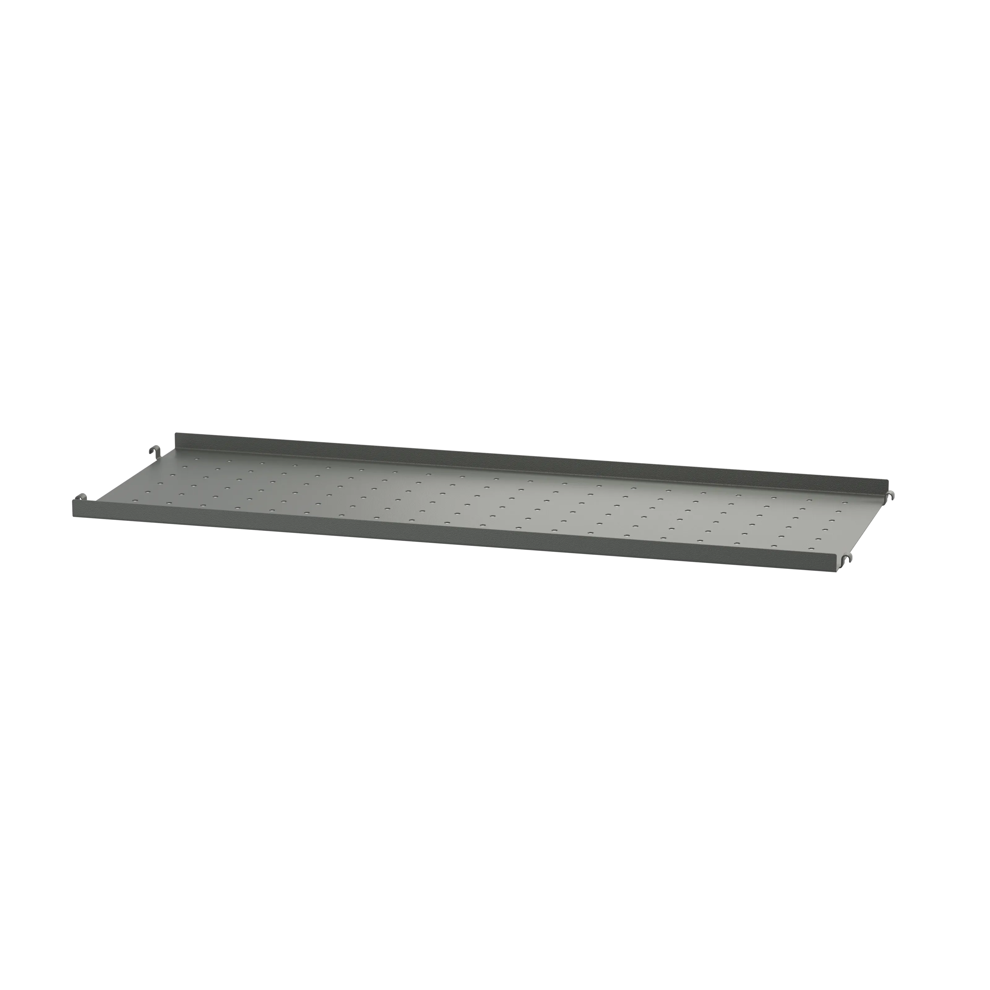 String Furniture Regalboden aus Metall niedrige Kante B78 x T30, Dunkelgrau