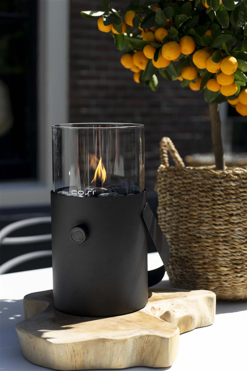 Cosifire Tischfeuer COSISCOOP Original schwarz | Ø 16x30cm