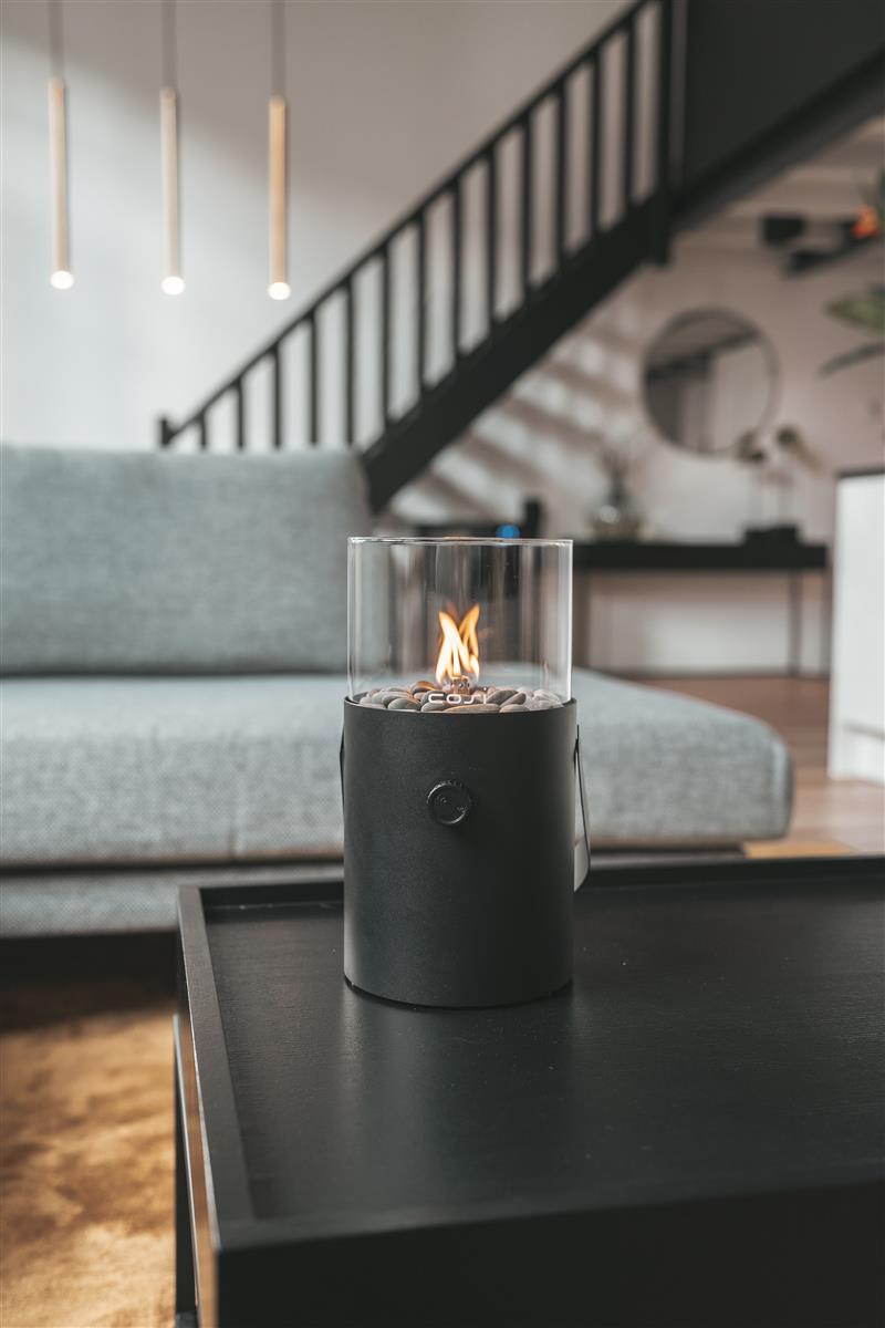 Cosifire Tischfeuer COSISCOOP Original schwarz | Ø 16x30cm