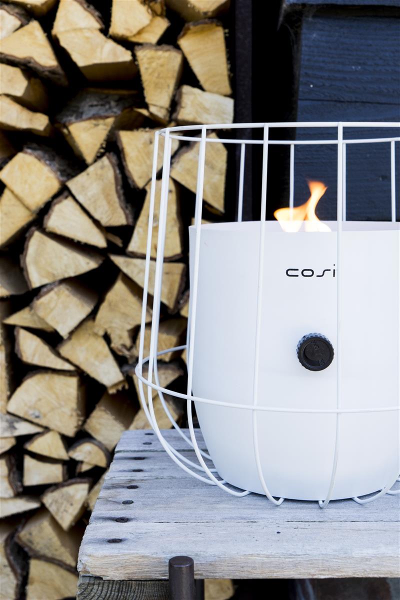 Cosifire Tischfeuer Cosiscoop BASKET white | Ø 31x31cm