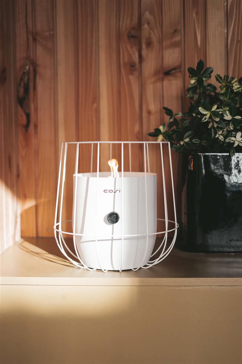 Cosifire Tischfeuer Cosiscoop BASKET white | Ø 31x31cm