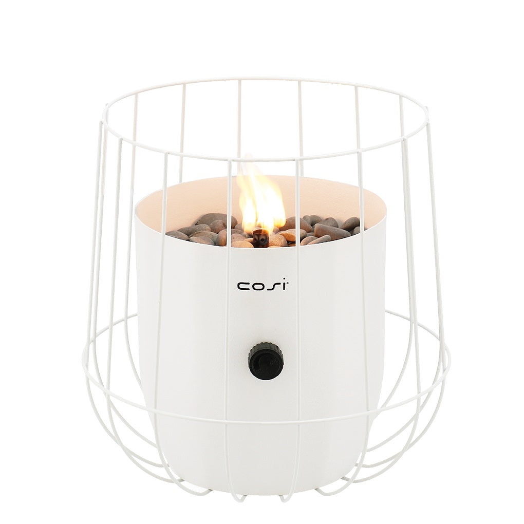 Cosifire Tischfeuer Cosiscoop BASKET white | Ø 31x31cm