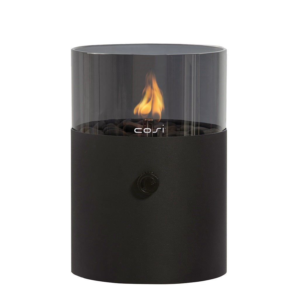 Cosifire Tischfeuer COSISCOOP XL black smoked | Ø 20,5x30cm