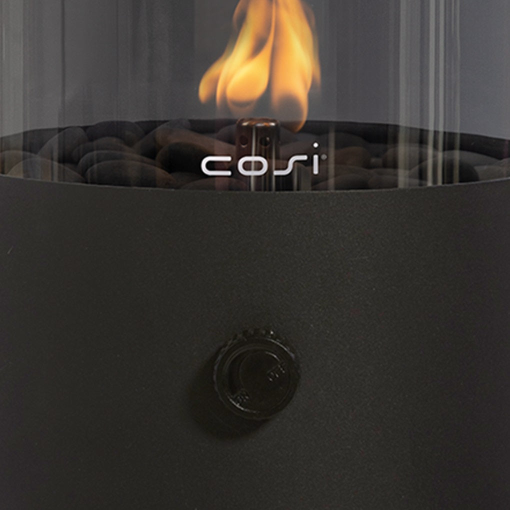 Cosifire Tischfeuer COSISCOOP XL black smoked | Ø 20,5x30cm