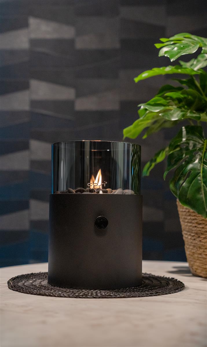 Cosifire Tischfeuer COSISCOOP XL black smoked | Ø 20,5x30cm